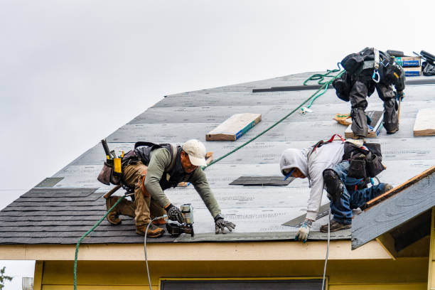 Professional Roof Installation technician working in Hyde Park, MA